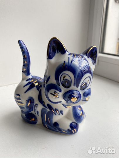 Декоративная фигуруа Гжель Кот