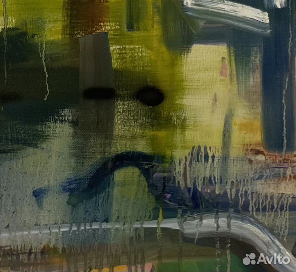 One million of blue flashes, painting