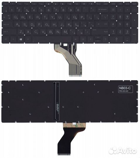 Клавиатура HP Gaming 16a черная с подсветкой