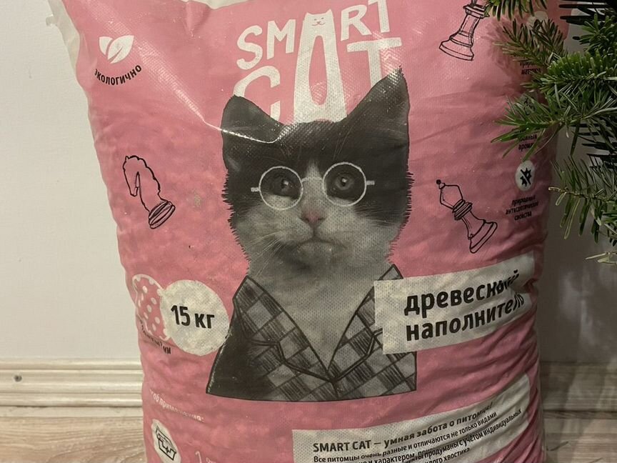 Наполнитель древесный SMART Cat