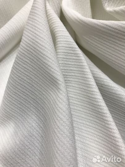 Ткань Трикотаж белый Отрез Ш 160 х Д 140