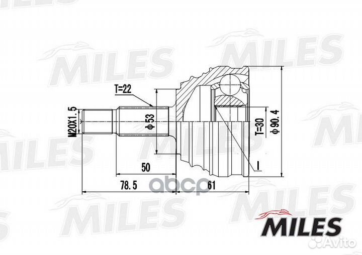 ШРУС наружный VW G3/passat 1.6-2.0 88-02 (GKN 3