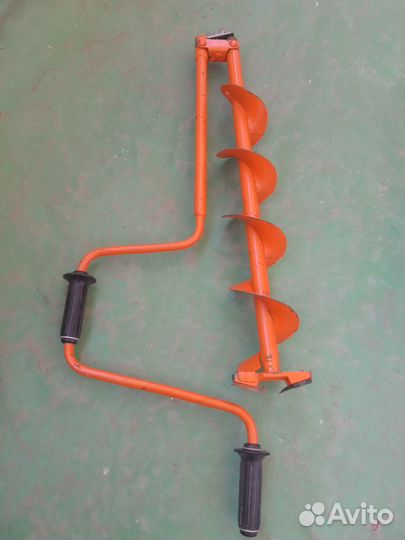 Бур рыболовный складной