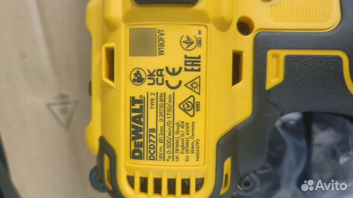 Шуруповерт dewalt dcd 778m2t 2аккум. 4 а/ч