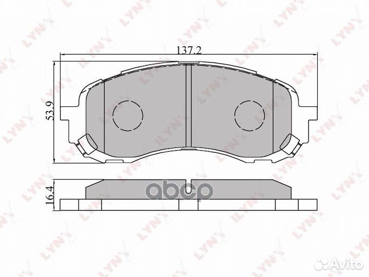 Колодки тормозные дисковые перед BD7102 LYN