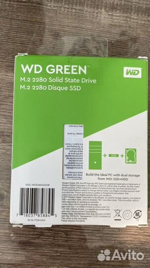 Новый в упаковке SSD WD Green М2 240 Гб