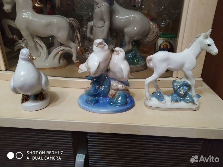 Статуэтки СССР, старая гжель набором