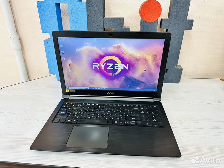 Мощный Acer на ryzen 5 8gb ssd 1000gb
