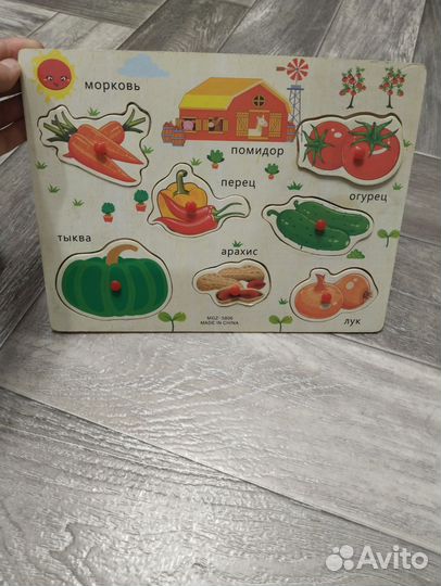 Деревянные пазлы вкладыши