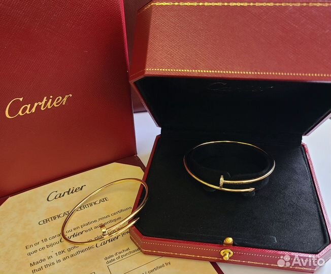 Золотой браслет cartier гвоздь маленькая модель