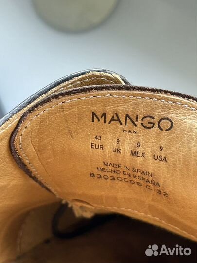 Туфли Mango мужские 43 размер Испания