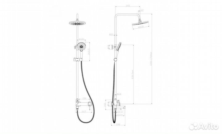 LeMark LM3862C Душевая система