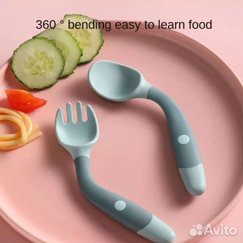 Новые ложка и вилка для ребёнка