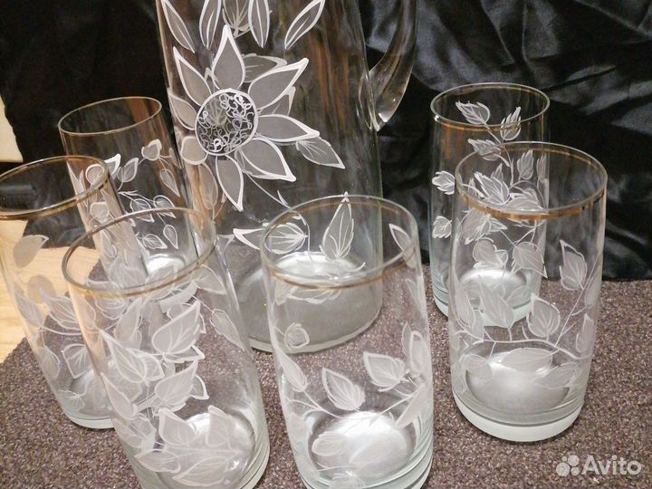 Кувшин чешское стекло СССР