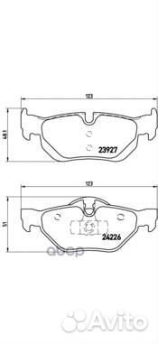Колодки тормозные дисковые зад P06038 Brembo