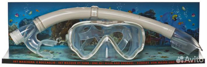 Набор маска + трубка для детей от 6 лет. Маугли