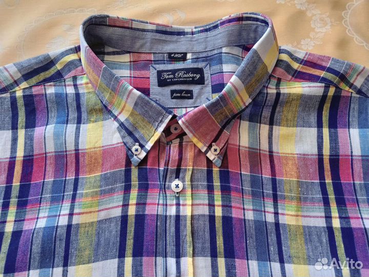 Льняная рубашка TomRusborg Дания 4XL