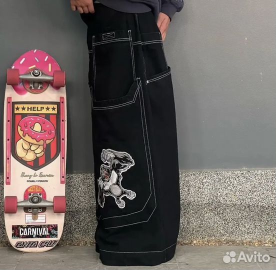 Джинсы широкие jnco sk8 y2k