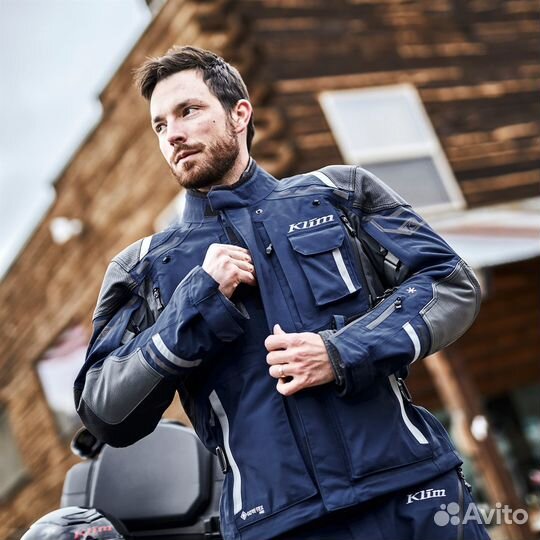 Туринговая мотокуртка с защитой Klim kodiak синяя