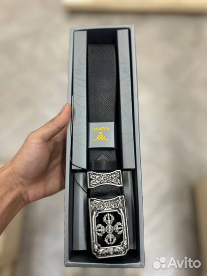 Мужской кожаный ремень ручной работы