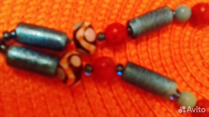 Бусы из муранского стекла ручной работы