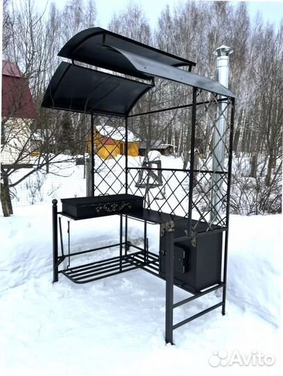 Мангал С печкой под казан