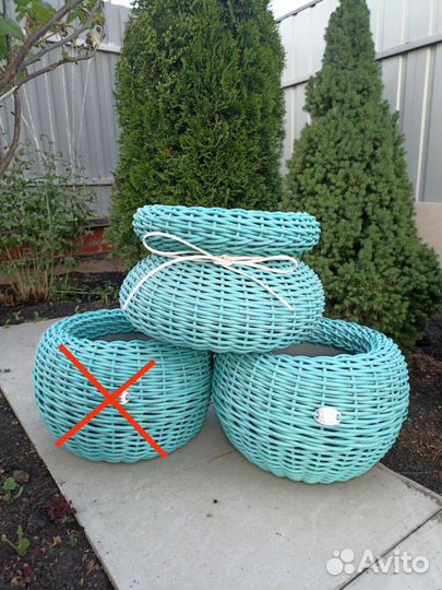 Кашпо из ротанга