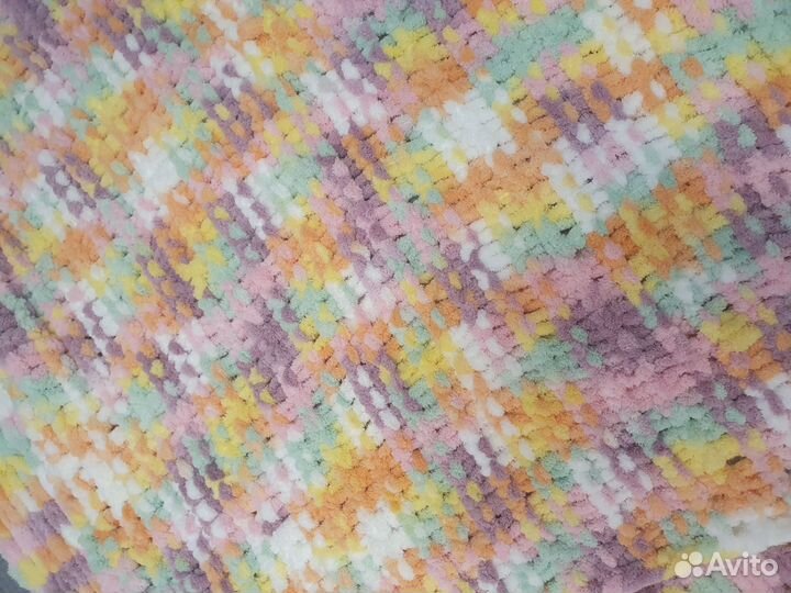 Плед детский вязаный плюшевый