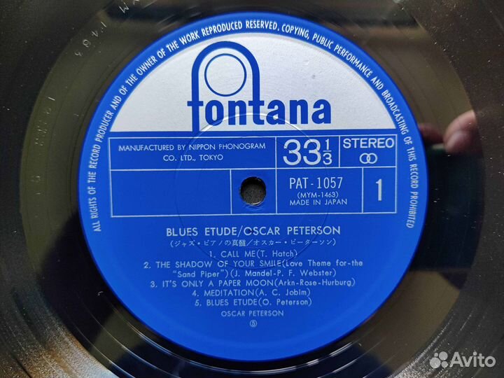 Oscar Peterson Blues Etude Japan 1974 винил джаз
