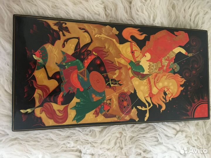 Лаковая миниатюра, Панно «Поединок»