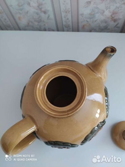 Большой заварочный глиняный новый чайник