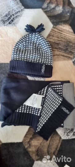 Детский комплект шапка + шарф новый
