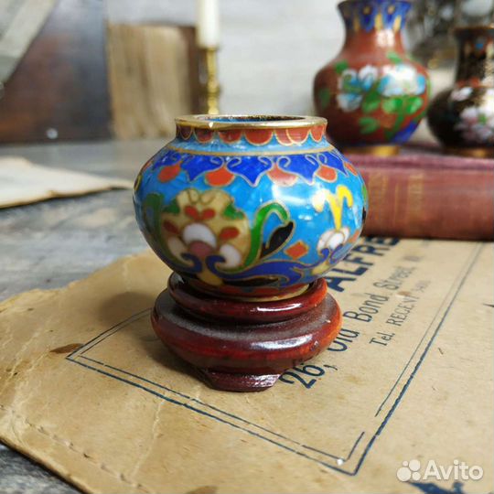 Антиквариат из Европы. Стар вазочки Клуазоне