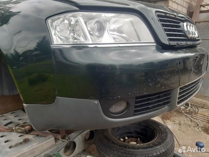 Бампер на ауди А6 С5 рестайл зелёный