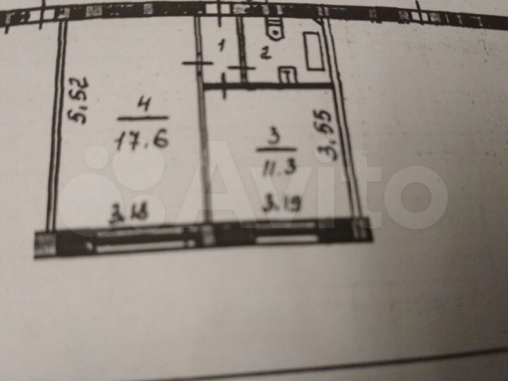 Комната 23,4 м² в 2-к., 3/9 эт.