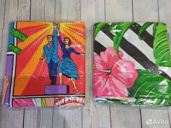 Новые пляжные вафельные полотенца