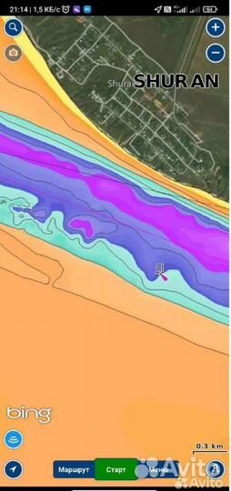 Карта глубин Татарстана на телефон