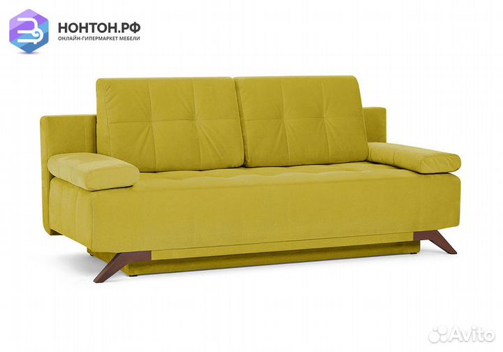 Диван еврокнижка Баден-Баден горчичный