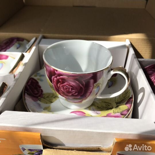 Сервиз чайный новый набор чайных кружек