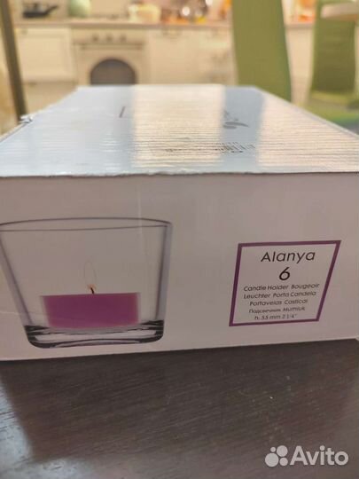 Набор подсвечников стекло 6 шт