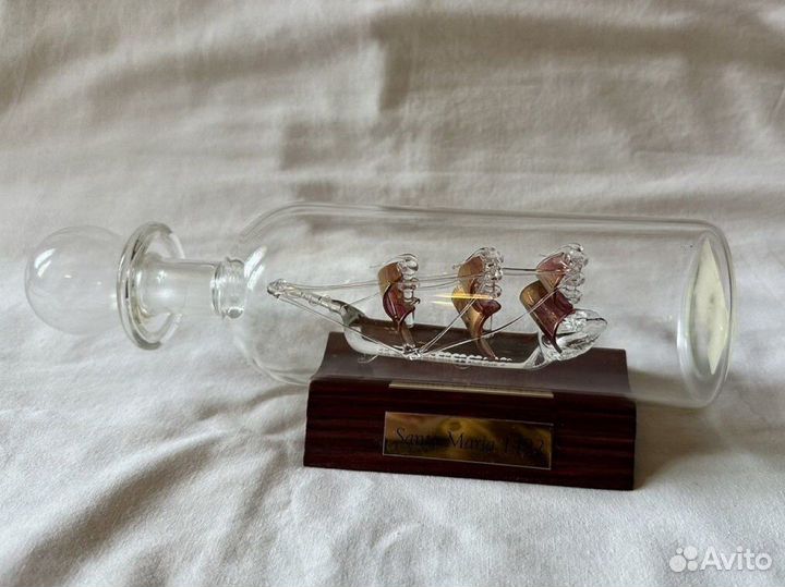 Корабль Santa Maria 1492 в бутылке, стекло