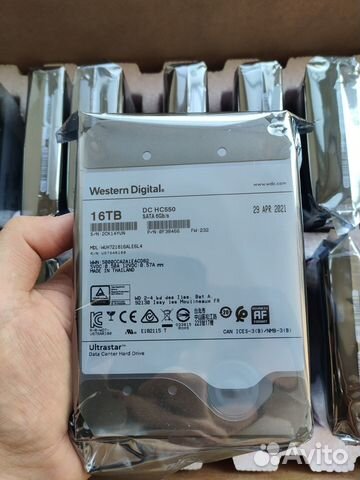 Жесткий диск 16Tb HDD WD HC550 купить в Москве | Электроника | Авито