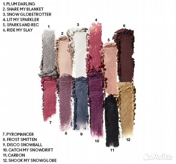 Лимитированная палетка теней MAC 12шт оригинал