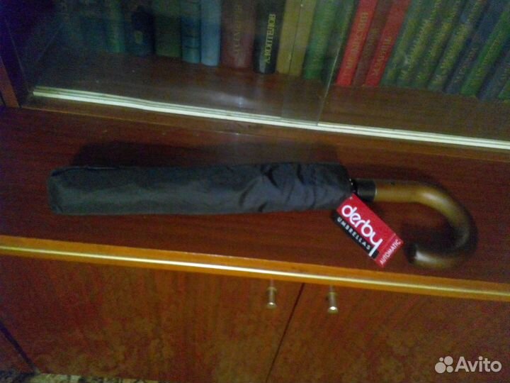 Зонт черный, мужской, новый