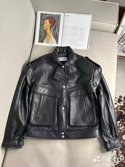 Кожаная куртка Saint laurent