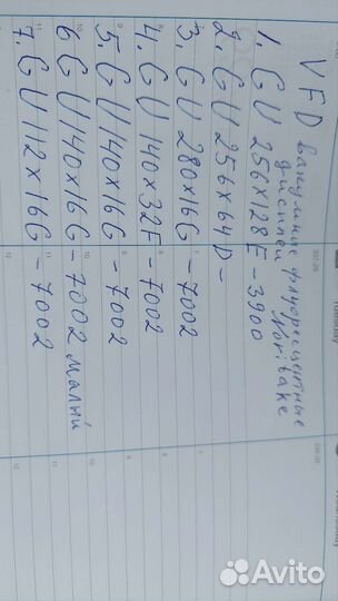 VFD вакуумный флуоресцентный дисплей