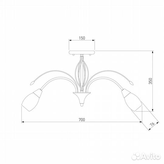 Люстра потолочная Eurosvet 22080/9 золото