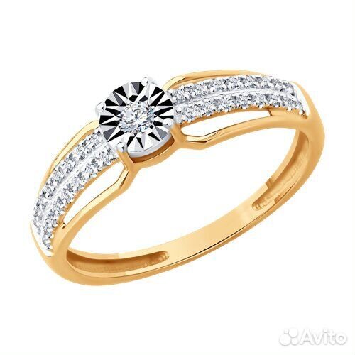 Кольцо Diamant из золота, 51-210-02927-1, р.17,5