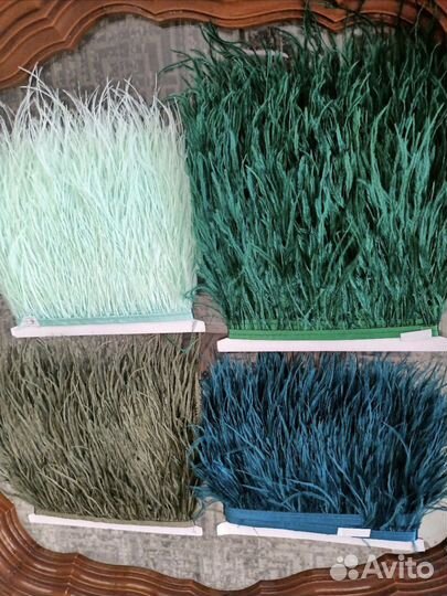 Перья страусиные перья зеленые перья декоративные