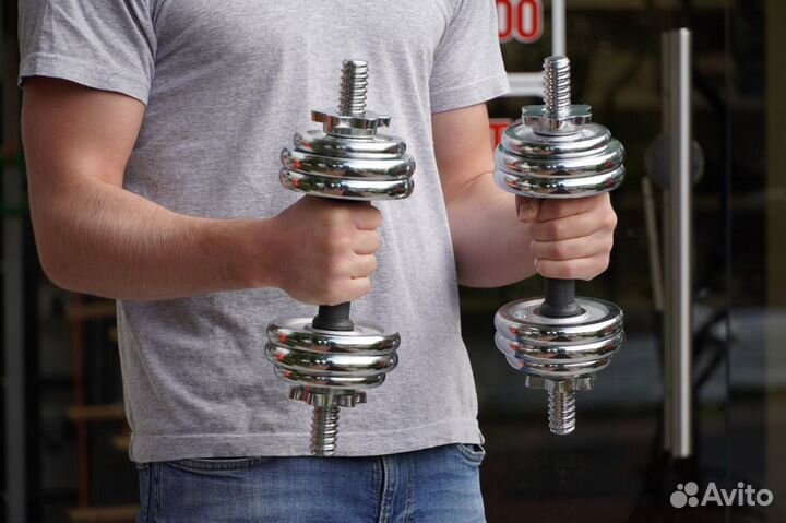 Штанга, гантель наборная, гантель разборная